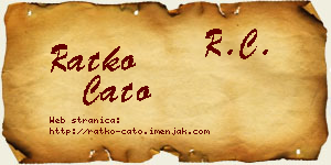 Ratko Ćato vizit kartica